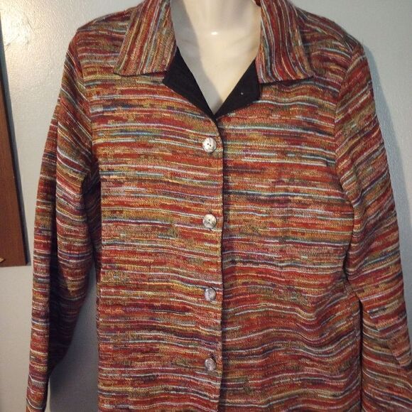 Coldwater Creek textured Tweed button down jacket - Picture 6 of 10